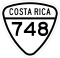 Road shield of Costa Rica National Tertiary Route 748