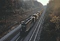 CSX GP40 6545 is a part of a light-engine move at Curtis Bay Junction, MD on November 8, 1987 (25548764256).jpg