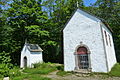 Two of the three chapels at the top of the Oka Calvaire trail.