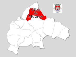 Localização no município de Caminha