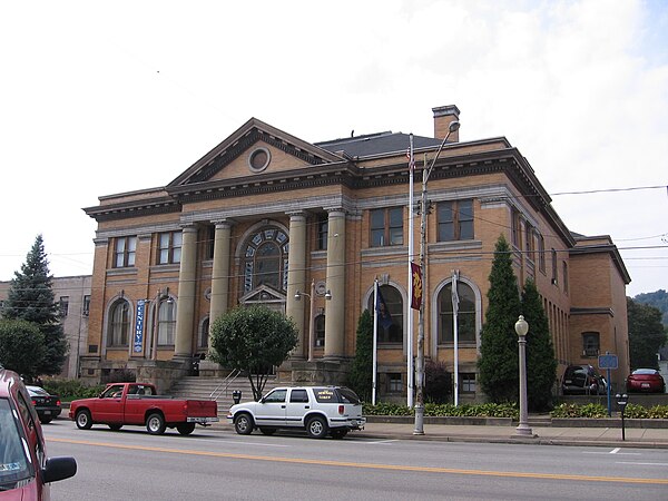 The Carnegie Free Library in downtown Beaver Falls.