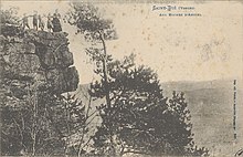 Aux roches d'Anozel (carte postale d'Adolphe Weick).
