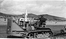 A 60-horsepower Caterpillar Sixty being used for road work in the Cibola National Forest, New Mexico, United States in 1931 Caterpillar-60, 1931.jpg