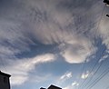 Cirrocumulus lenticularis undulatus clouds during a cold front