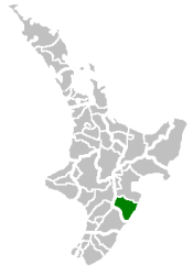 Districtul Central Hawke's Bay - Harta