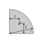 Thumbnail for File:Centroid of a quarter circle.svg