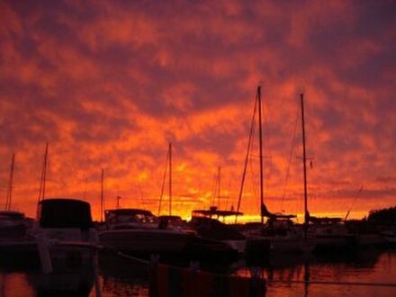 A view looking west from F Dock in Port Elgin Harbour. Bruce County has some of the most beautiful sunsets anywhere.