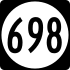 State Route 698 маркер