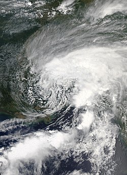 Claudette em 19 de junho às 19h UTC no Mississippi.