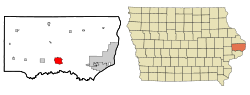 Location of DeWitt, Iowa