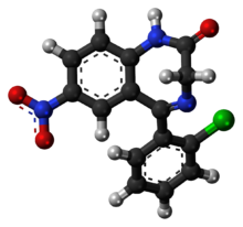 Clonazepam ball-and-stick model.png