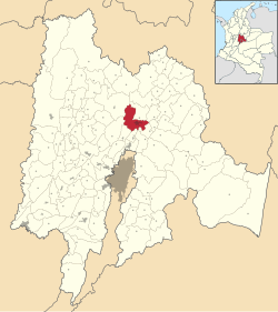 Posizione della città e del comune di Zipaquirá in Cundinamarca