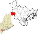 Cumberland County Maine incorporated and unincorporated areas Baldwin highlighted.svg