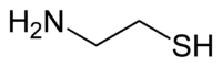 Structural formula of cysteamine