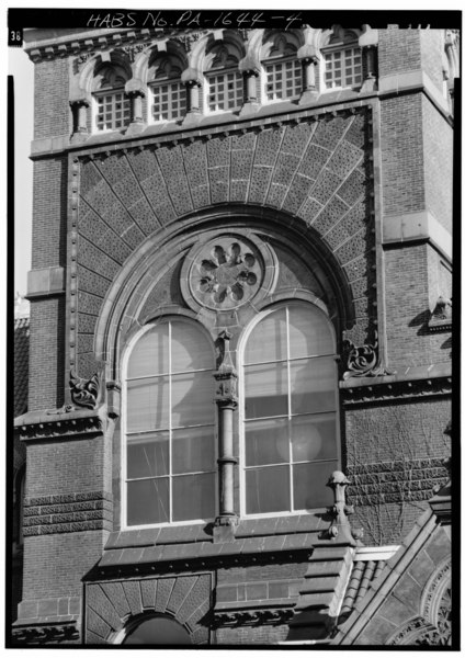 File:DETAIL OF DOUBLE WINDOW IN TOWER, FRONT SIDE - University of Pennsylvania, Furness Building, Philadelphia, Philadelphia County, PA HABS PA,51-PHILA,566D-4.tif