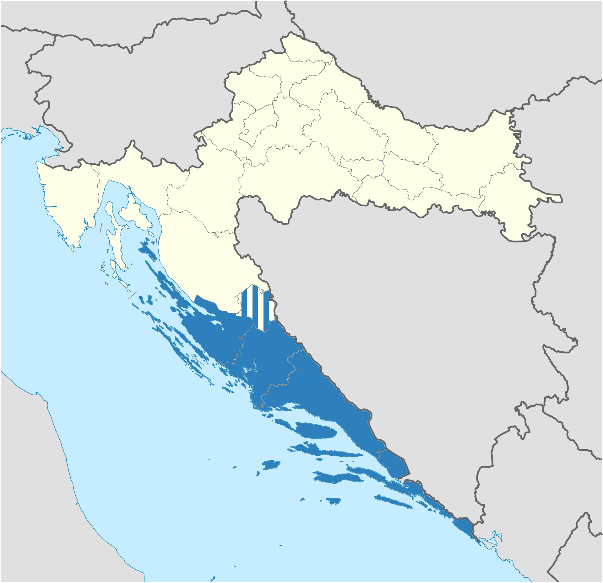 Map of Dalmatia