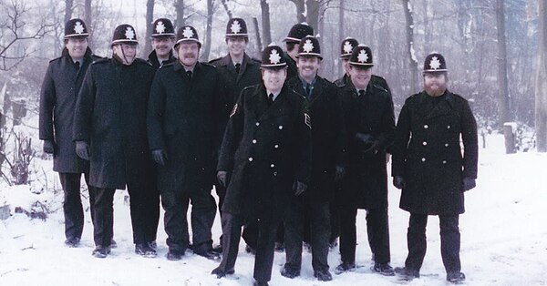 West Midlands Police Officers during the Miners Strike, 1984.