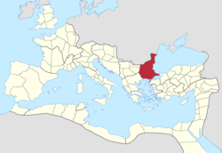 Thracian diokeesin alue.