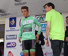 Bryan Coquard, the winner of the points classification Dunkerque - Quatre jours de Dunkerque, etape 5, 10 mai 2015, arrivee (D40).JPG