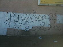 'Eastside Playboys' Cholo style graffiti in Los Angeles. Eastside Playboys Varrior.jpg