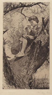 The Willow Whistle, 1888. Etching, paper: 24 3⁄4 x 17 3⁄4; plate: 15 1⁄2 x 8 1⁄2