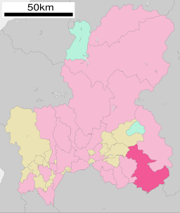 Enas läge i Gifu prefektur