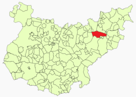 Kaart van Esparragosa de Lares