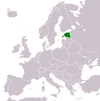 Location map for Estonia and Malta.
