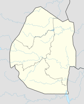 Lobamba na mapi Esvatinija