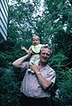 Eugene A. Montgomery (artist) with grandson, Geoffrey D. Edwards (1963).jpg