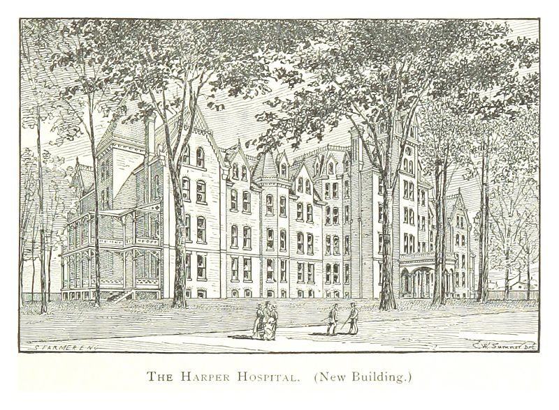 File:FARMER(1884) Detroit, p711 HARPER HOSPITAL, NEW BUILDING.jpg