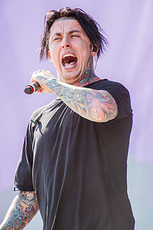 Ronnie Radke performing with Falling in Reverse at Rock im Park 2014