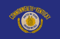  The original flag of the state of Kentucky as adopted in 1918, before its June 1962 revision.