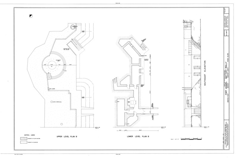 File:Fort Adams, Battery Reilly, Brenton Point, Newport, Newport County, RI HABS RI,3-NEWP,54F- (sheet 2 of 2).tif