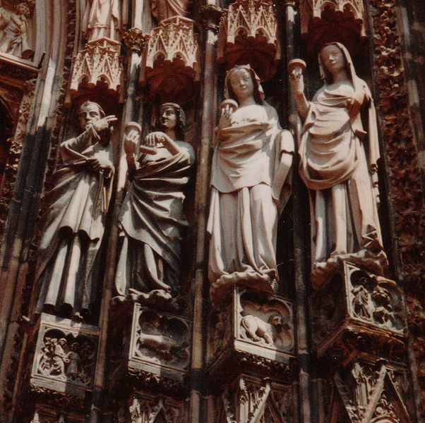 File:France Strasbourg Cathedral Wise virgins and Christ.jpg