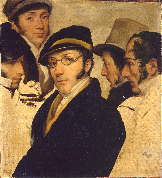 File:Francesco Hayez - Self Portrait in a Group of Friend - Google Art Project.jpg