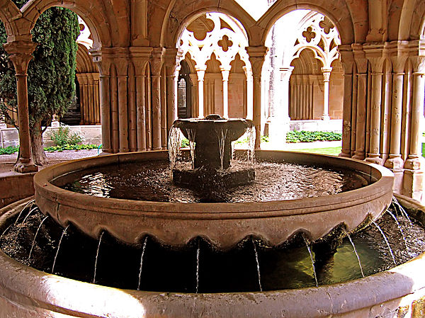 Lavabo in the Poblet Monastery in Spain.