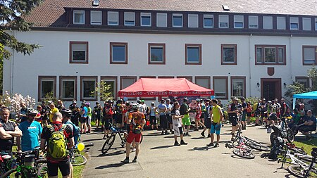 Gäsbock 2016 MTB Marathon 04 Verpflegungsstation Kloster St. Maria in Esthal