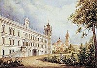 Il palazzo ducale in un dipinto di Giuseppe Drugman del 1842