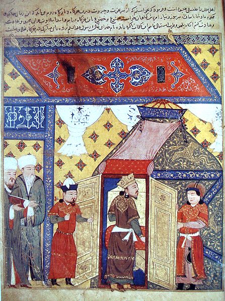 Ghazan (center) was born as a Buddhist, and converted to Islam as part of a military agreement upon accession to the throne.