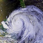 Hurricane Gilbert near peak intensity