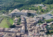 Corso Garibaldi, Corso Roma, Piazza Vittorio Emanuele II e o Complexo Monumental visto de cima.