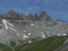 Encavalcament de Glaris al Tschingelhörner, Alps suïssos Graubünden.
