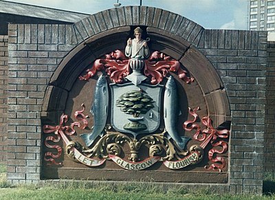 Герб Глазго на стене здания
