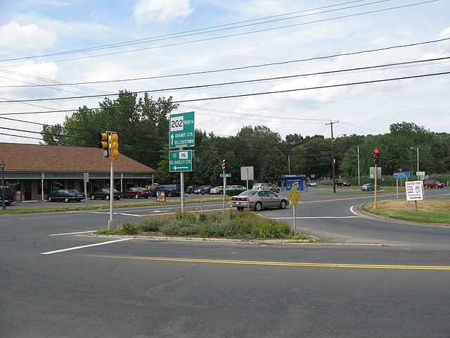 View of Five Corners in Granby