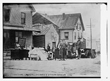 Great Fire of 1911 with soldier guarding household contents Great Fire of 1911 with soldier gurading household contents.jpg