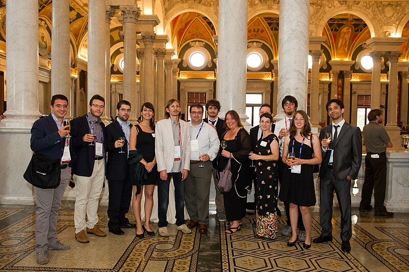 File:Group Photo at Wikimania 2012 Opening Reception.jpg