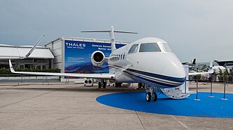 English: Gulfstream G650 (reg. N650PH, c/n 6013) at Paris Air Show 2013. Deutsch: Gulfstream G650 (Reg. N650PH, c/n 6013) auf der Paris Air Show 2013.