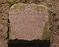 Deutsch: Granit-Votivtafel in der Grabanlage von Cossel nahe Gut Jersbek. This is a photograph of an architectural monument. It is on the list of cultural monuments of Jersbek, no. 19.