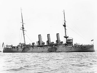 Photograph of British cruiser HMS Gladiator HMS Gladiator (1896) IWM Q 021285.jpg